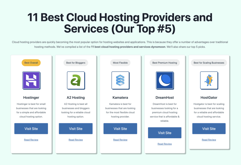11 Best Cloud Hosting Providers and Services Dynomoon of November 2022